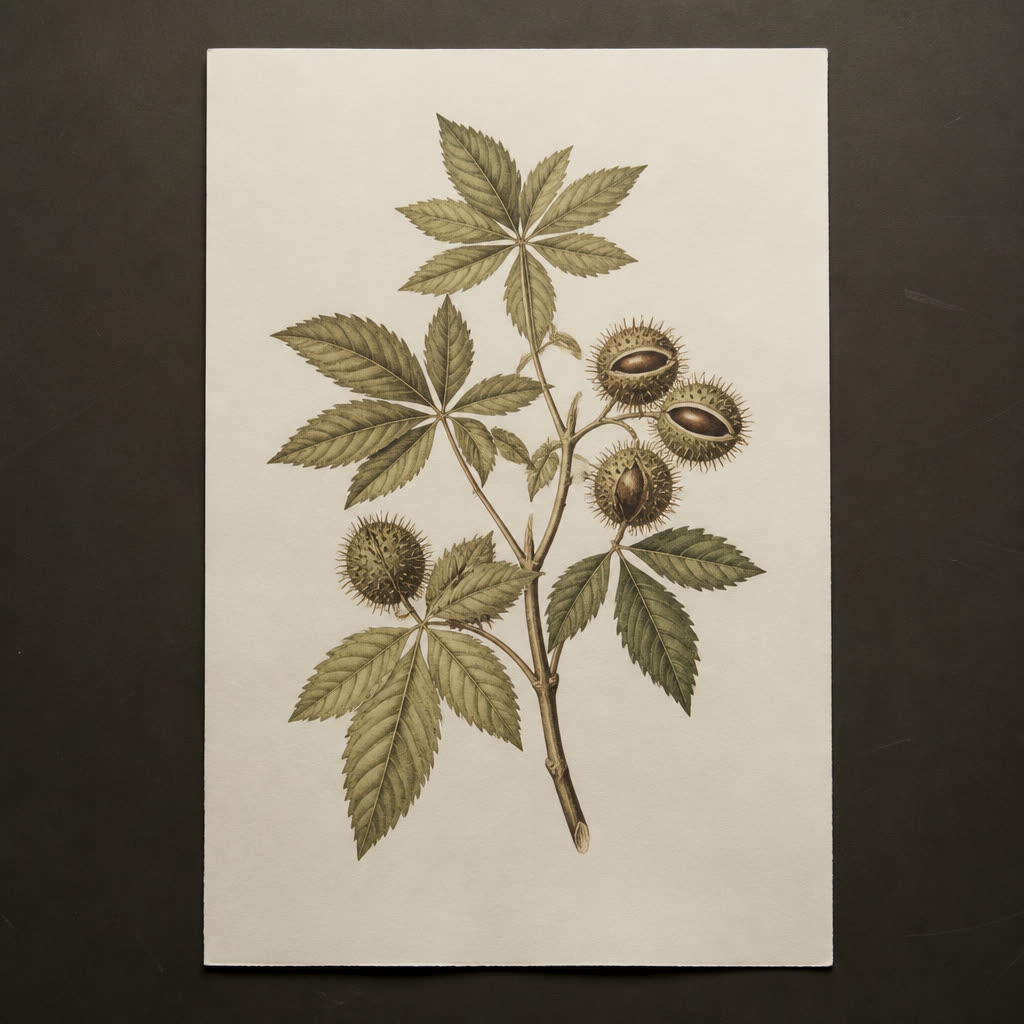 AI-generated botanical art print